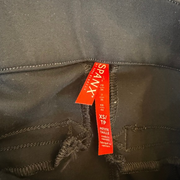 SPANX Black Ponte Knit slim Leg Pants Petite XS Stretch Comfort - Picture 5 of 5